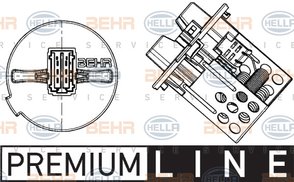 Rezistor, ventilator habitaclu (9ML351332281 HELLA) Citroen