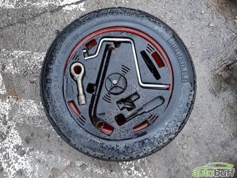 Roata de Rezerva Fiat Punto I (1993-1999) oricare Kit complet cu cheie de roti si cui tractare