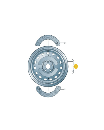 Roata de rezerva pliabil / slim Audi A4 B9 8W9601010B ⭐⭐⭐⭐⭐