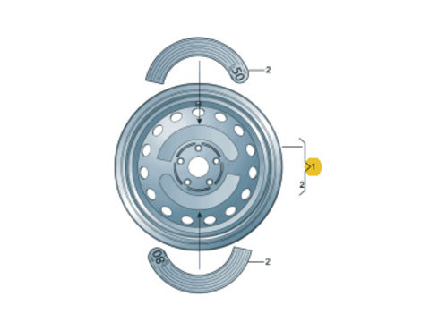 Roata de rezerva pliabil / slim Audi A4 B9 8W9601010B ⭐⭐⭐⭐⭐