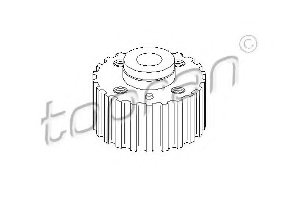 Roata dintata arbore cotit 100 295 TOPRAN pentru Audi 80 Vw Golf Vw Rabbit Vw Jetta Vw Dasher Vw Passat Vw Carat Vw Corsar Vw Quantum Vw Santana Vw Caravelle Vw Transporter Vw Vanagon Vw Eurovan Vw Vento Seat Toledo Seat Ibiza Seat Cordoba Seat Inca 