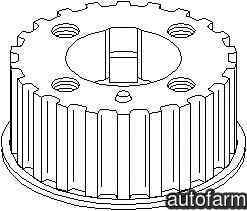 Roata dintata arbore cotit VW LT 40-55 I caroserie 291-512 TOPRAN 108 699