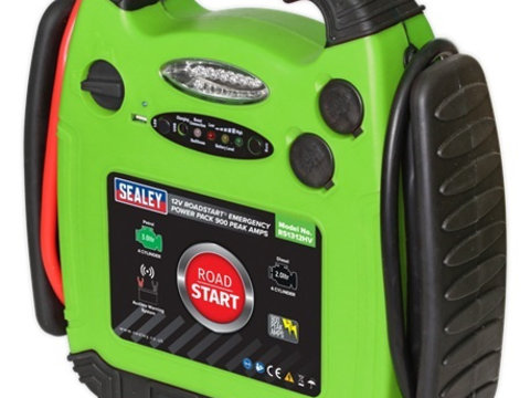 Robot Pornire Sealey 900A 12V RoadStart® Emergency Jump Starter Hi-Vis Green SEA RS1312HV