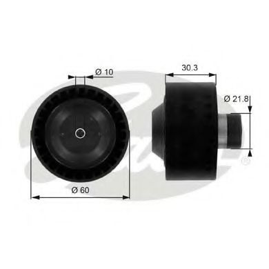 Rola ghidaj curea transmisie CITROËN C3 Pluriel (HB_) (2003 - 2016) GATES T36034