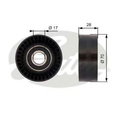 Rola ghidaj curea transmisie TOYOTA COROLLA Verso (ZER_, ZZE12_, R1_) (2004 - 2009) GATES T36379