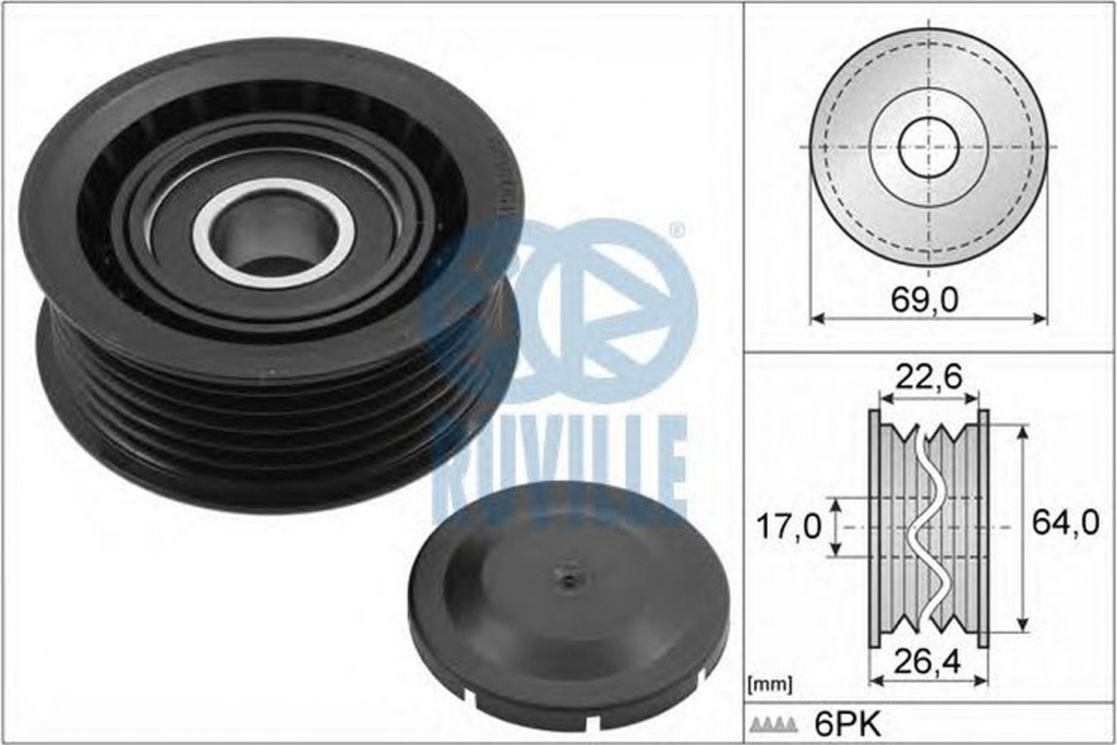 Rola ghidare AUDI A6 Avant 4F5 C6 RUVILLE 55700