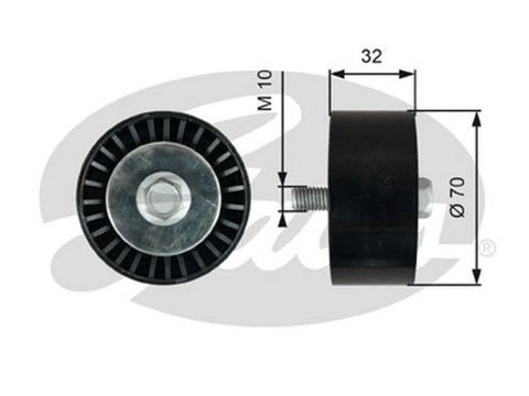 Rola ghidare CHEVROLET CAPTIVA C100 C140 GATES T36748