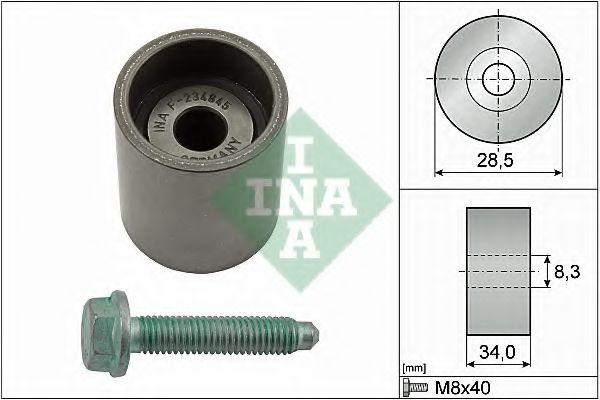 Rola ghidare/conducere, curea distributie AUDI A4 (8K2, B8) (2007 - 2015) INA 532 0197 10 piesa NOUA