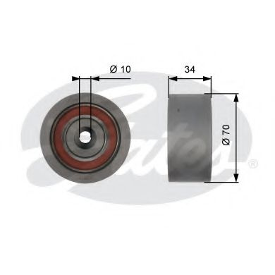 Rola ghidare/conducere, curea distributie AUDI A4 Cabriolet (8H7, B6, 8HE, B7) (2002 - 2009) GATES T42159