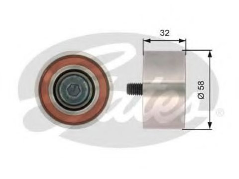 Rola ghidare/conducere, curea distributie HYUNDAI TRAJET (FO) (2000 - 2008) GATES T42141 piesa NOUA