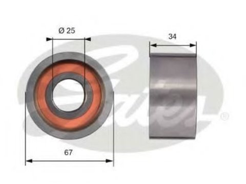 Rola ghidare/conducere, curea distributie IVECO DAILY III caroserie inchisa/combi (1997 - 2007) GATES T41178 piesa NOUA