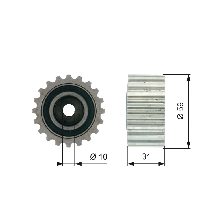 Rola ghidare conducere curea distributie # Renault Clio 1998 1999 2000 2001 2002 2003 2004 2005 # T41236 # GATES