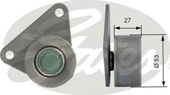 Rola ghidare-conducere. curea distributie Ruloul - scripetele de sustinere a curelei de distributie VOLVO 850 960 VOLVO XC70 CROSS COUNTRY (295), Turism, 10.1997 - 10.2007 Gates T42097