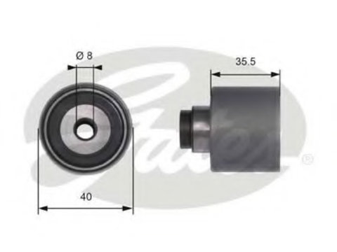 Rola ghidare conducere curea distributie T41229 GATES pentru Vw Passat Seat Alhambra Seat Ibiza Seat Leon Vw Eurovan Vw Kombi Vw Transporter Vw Multivan Vw Caddy Vw Sharan Ford Galaxy Skoda Octavia Vw Jetta Vw Vento Skoda Praktik Skoda Roomster Skoda