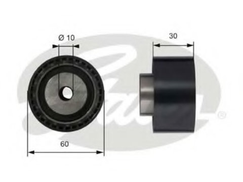 Rola ghidare conducere curea distributie T42070 GATES pentru Peugeot 508 CitroEn Xantia Peugeot 406 CitroEn Dispatch CitroEn Jumpy Fiat Scudo Fiat Ulysse CitroEn Xsara Peugeot 306 Peugeot 806 Peugeot 607 CitroEn Evasion CitroEn Synergie Peugeot 206 C