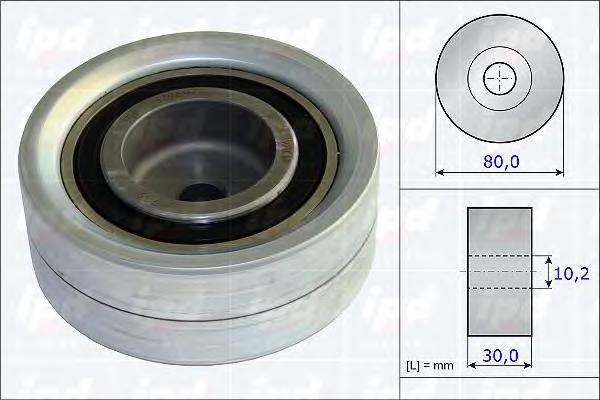 Rola ghidare/conducere, curea distributie VW TOURAN (1T1, 1T2), AUDI A3 (8P1), VW MULTIVAN Mk V (7HM, 7HN, 7HF, 7EF, 7EM, 7EN) - IPD 15-3713