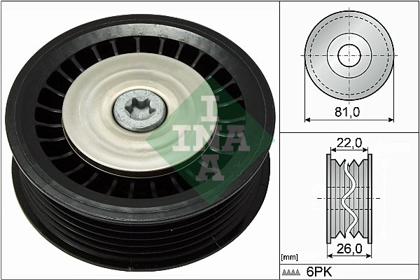 Rola ghidare/conducere, curea transmisie (532067810 INA) DACIA,MAHINDRA RENAULT,MERCEDES-BENZ,NISSAN,RENAULT