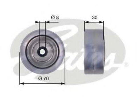 Rola ghidare/conducere, curea transmisie AUDI A6 limuzina (4F2, C6), AUDI A6 Avant (4F5, C6) - GATES T36386