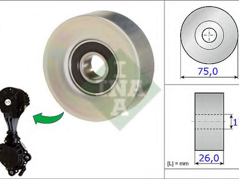 Rola ghidare/conducere, curea transmisie BMW 3 Touring (F31) (2011 - 2020) INA 532 0676 10