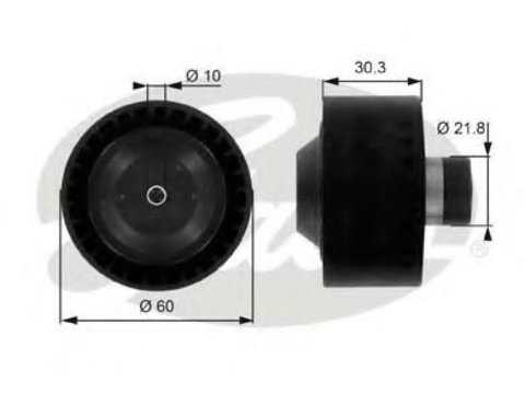 Rola ghidare/conducere, curea transmisie Citroen BERLINGO I caroserie (M_), Citroen BERLINGO (MF), Citroen XSARA (N1) - GATES T36034