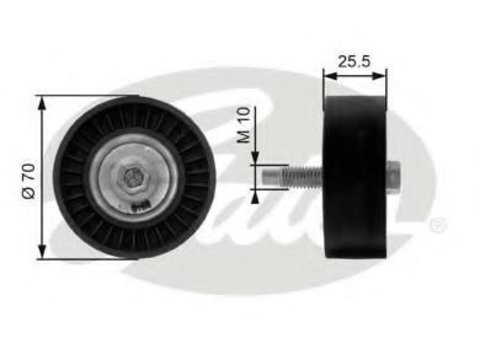 Rola ghidare/conducere, curea transmisie FORD MONDEO Mk II (BAP), FORD MONDEO Mk II combi (BNP), FORD MONDEO Mk II limuzina (BFP) - GATES T36199