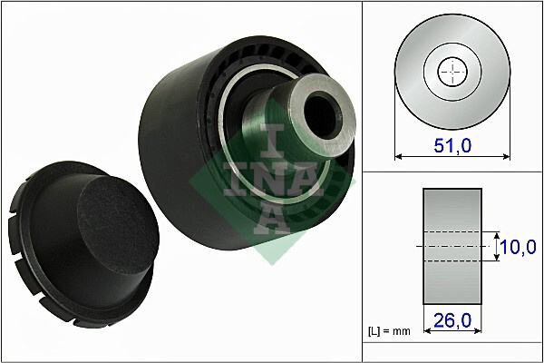 Rola ghidare conducere curea transmisie # Ford Fusion 2002 2003 2004 2005 2006 2007 2008 2009 2010 2011 2012 # 532 0334 10 # INA