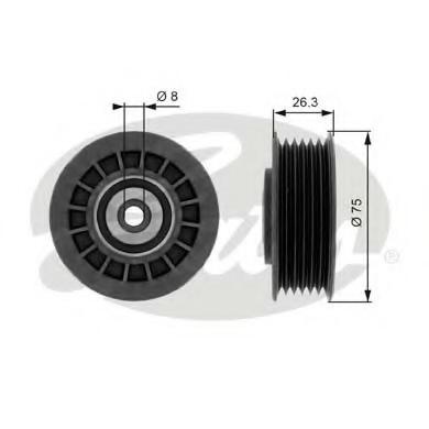 Rola ghidare/conducere, curea transmisie MERCEDES-BENZ COUPE (C124), MERCEDES-BENZ limuzina (W124), MERCEDES-BENZ KOMBI Break (S124) - GATES T38092