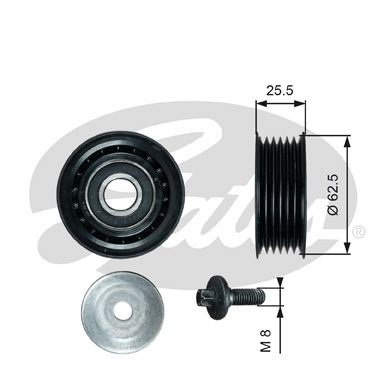 Rola ghidare conducere curea transmisie T36736 GATES pentru Alfa romeo Giulietta Fiat Bravo Fiat Ritmo Alfa romeo Mito Fiat 500x Fiat Tipo Alfa romeo Giulia Alfa romeo Stelvio