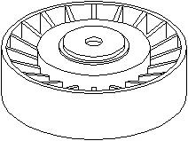 Rola ghidare/conducere, curea transmisie VW TRANSPORTER / CARAVELLE Mk IV bus (70XB, 70XC, 7DB, 7DW), VW GOLF Mk II (19E, 1G1), VW TRANSPORTER Mk IV c