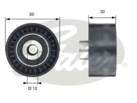 Rola ghidare curea de distributie CITROËN C4 II (B7) (2009 - 2016) GATES T42199