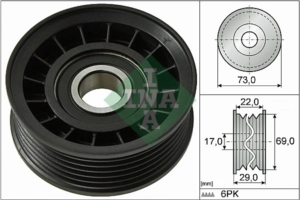 Rola ghidare curea transmisie INA FORD PUMA (J2K, CF7) 2019-2024 - 532 0649 10