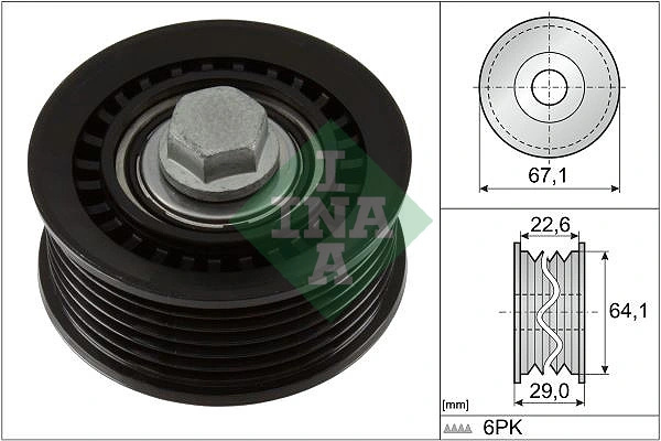 Rola ghidare curea transmisie INA PEUGEOT 508 II (FB_, FH_, F3_) 2019-2025 - 532 1076 10
