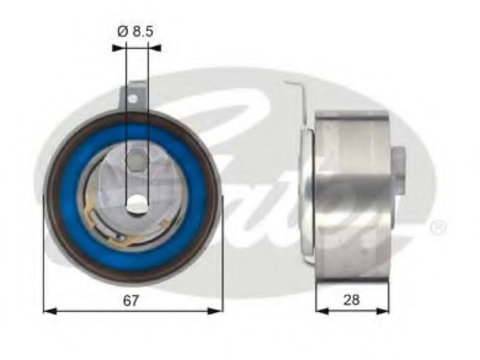 Rola intinzatoare T43152 GATES pentru Vw Touareg Audi Q7 Audi A6 Audi A8 Audi A4 Vw Phaeton Audi A5 Audi Q5