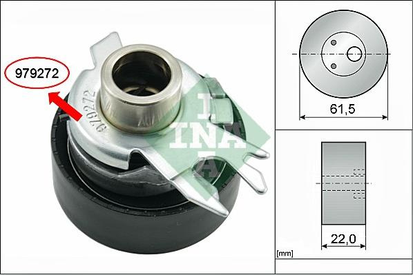 Rola intinzator.curea distributie 030109243D-J-K-F VW distributie CUREA tensionare 1.4 - 1.6 ADX - AEA - AEE VW POLO (9N_), Hatchback, 10.2001 - 10.2014 INA 531 0252 30