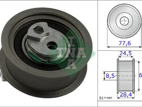 Rola intinzator curea distributie 531 0851 10 INA pentru Audi A3 Vw Golf Vw Rabbit Vw Touran Seat Altea Audi A4 Seat Toledo Skoda Octavia Vw Passat Vw Jetta Vw Vento Seat Leon Audi A6 Vw Eos Audi Tt Skoda Laura Vw Bora Seat Exeo Audi A1