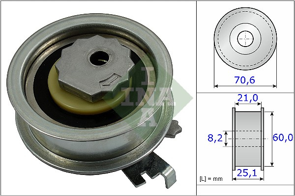 Rola intinzator,curea distributie (531088210 INA) AUDI,AUDI (FAW),SEAT,SKODA,SKODA (SVW),VW,VW (FAW),VW (SVW)