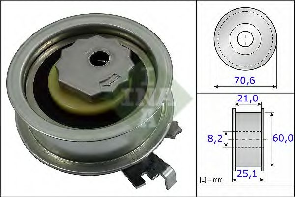 Rola intinzator,curea distributie AUDI A1 Sportback (8XA, 8XF, 8XK) (2011 - 2016) INA 531 0882 10 piesa NOUA