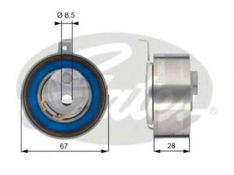 Rola intinzator,curea distributie AUDI A4 (8K2, B8) (2007 - 2015) GATES T43152 piesa NOUA