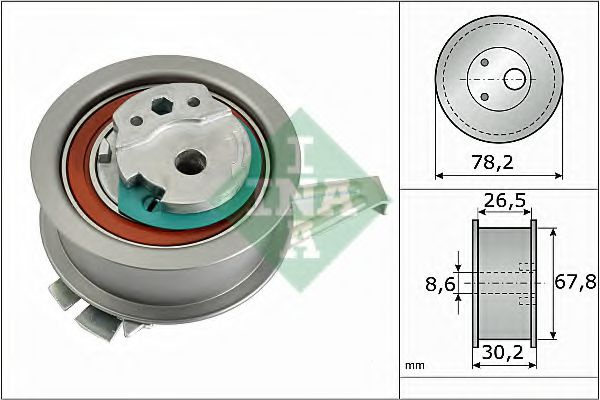Rola intinzator,curea distributie AUDI A4 Avant (8K5, B8) (2007 - 2015) INA 531 0894 10