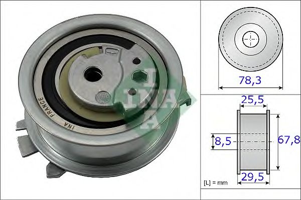 Rola intinzator,curea distributie AUDI A6 (4G2, C7, 4GC) (2010 - 2016) INA 531 0825 10 piesa NOUA