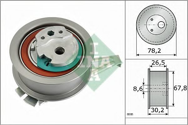 Rola intinzator,curea distributie AUDI A6 (4G2, C7, 4GC) (2010 - 2016) INA 531 0894 10 piesa NOUA