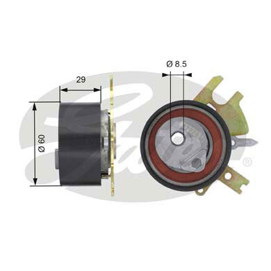 Rola intinzator curea distributie # CitroEn Jumpy 2007 2008 2009 2010 2011 2012 2013 2014 2015 2016 2017 2018 2019 2020 2021 2022 2023 2024 2025 # T43089 # GATES