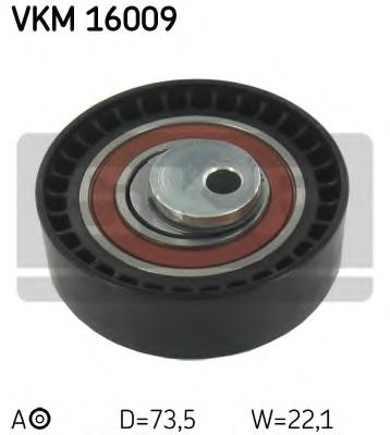 Rola intinzator,curea distributie DACIA LOGAN (LS_), DACIA LOGAN MCV (KS_), RENAULT KANGOO Express (FW0/1_) - SKF VKM 16009