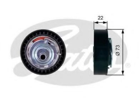 Rola intinzator,curea distributie DACIA LOGAN (LS_), DACIA LOGAN MCV (KS_), RENAULT KANGOO / GRAND KANGOO (KW0/1_) - GATES T43225