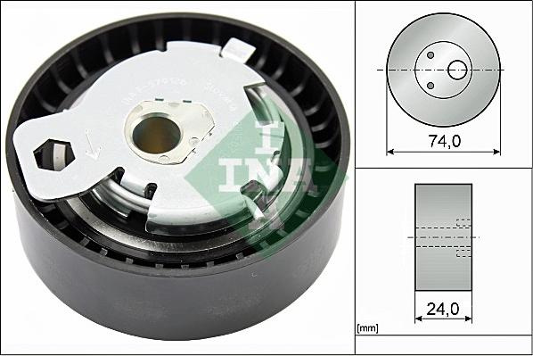 Rola intinzator.curea distributie distributie tensionare a centurii FORD FOCUS 1.8DI-TDCI 98.10- FORD MONDEO IV Turnier (BA7), Turism, 03.2007 - 01.2015 INA 531 0497 10