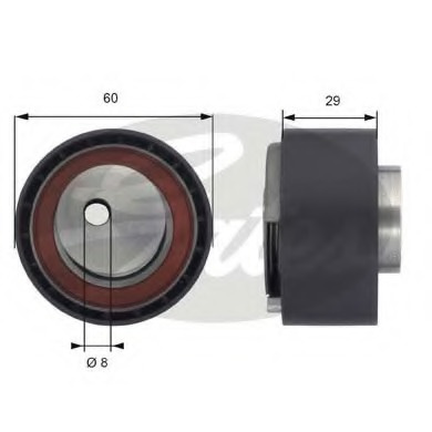 Rola intinzator curea distributie # Fiat Tipo 2016 2017 2018 2019 2020 2021 2022 2023 2024 2025 # T43055 # GATES