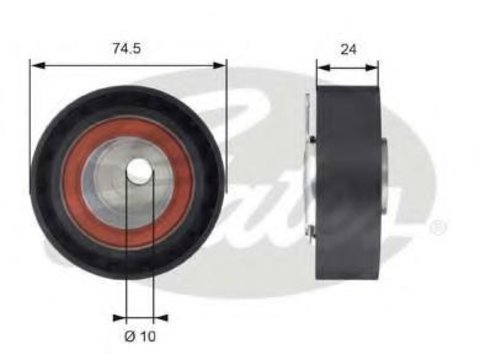 Rola intinzator,curea distributie FORD FIESTA Mk IV (JA_, JB_), FORD COURIER caroserie (J5_, J3_), FORD FOCUS (DAW, DBW) - GATES T43116