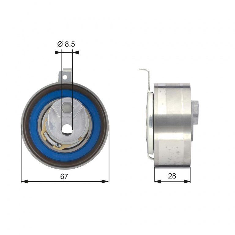 Rola intinzator curea distributie Gates AUDI A4 B7 (8EC) 2004-2008 - T43152