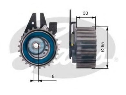 Rola intinzator,curea distributie LANCIA KAPPA (838A), ALFA ROMEO 145 (930), ALFA ROMEO 146 (930) - GATES T43211