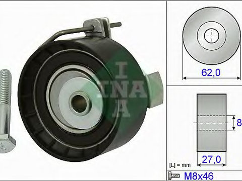 Rola intinzator,curea distributie MAZDA 2 (DY) (2003 - 2020) INA 531 0813 10